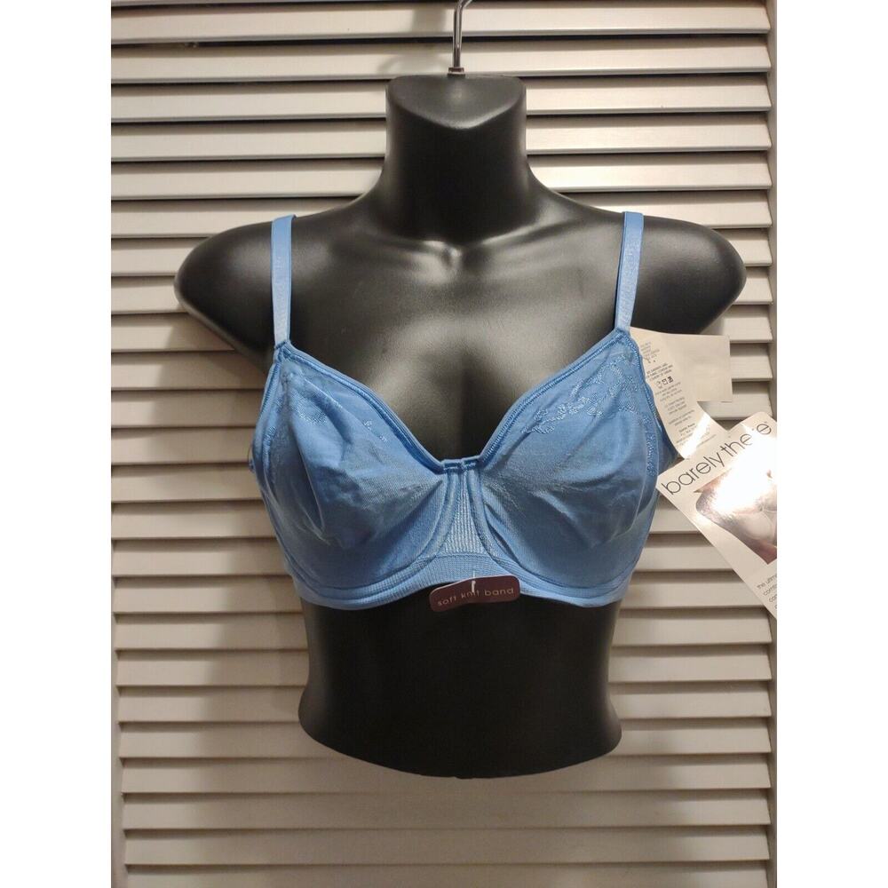 Body Revolution Barely There t-shirt Bra Women's Size 36C Blue Soft Knit Band